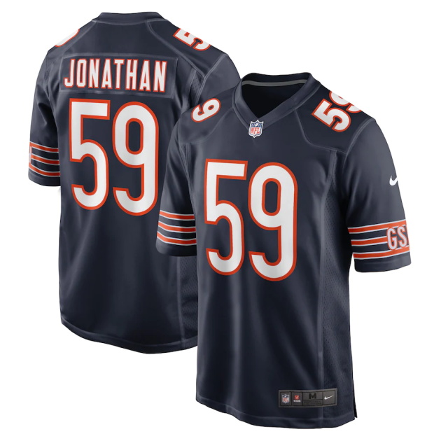 mens nike kingsley jonathan navy chicago bears game player jersey